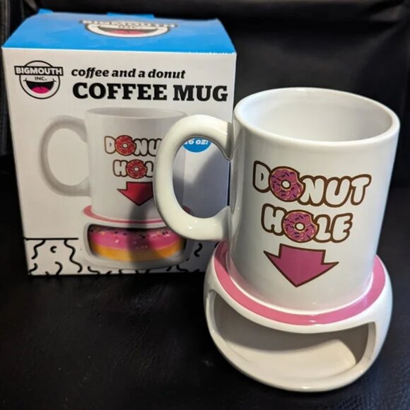 Bigmouth Inc Donut Hole mug Brand New - Picture 1 of 11